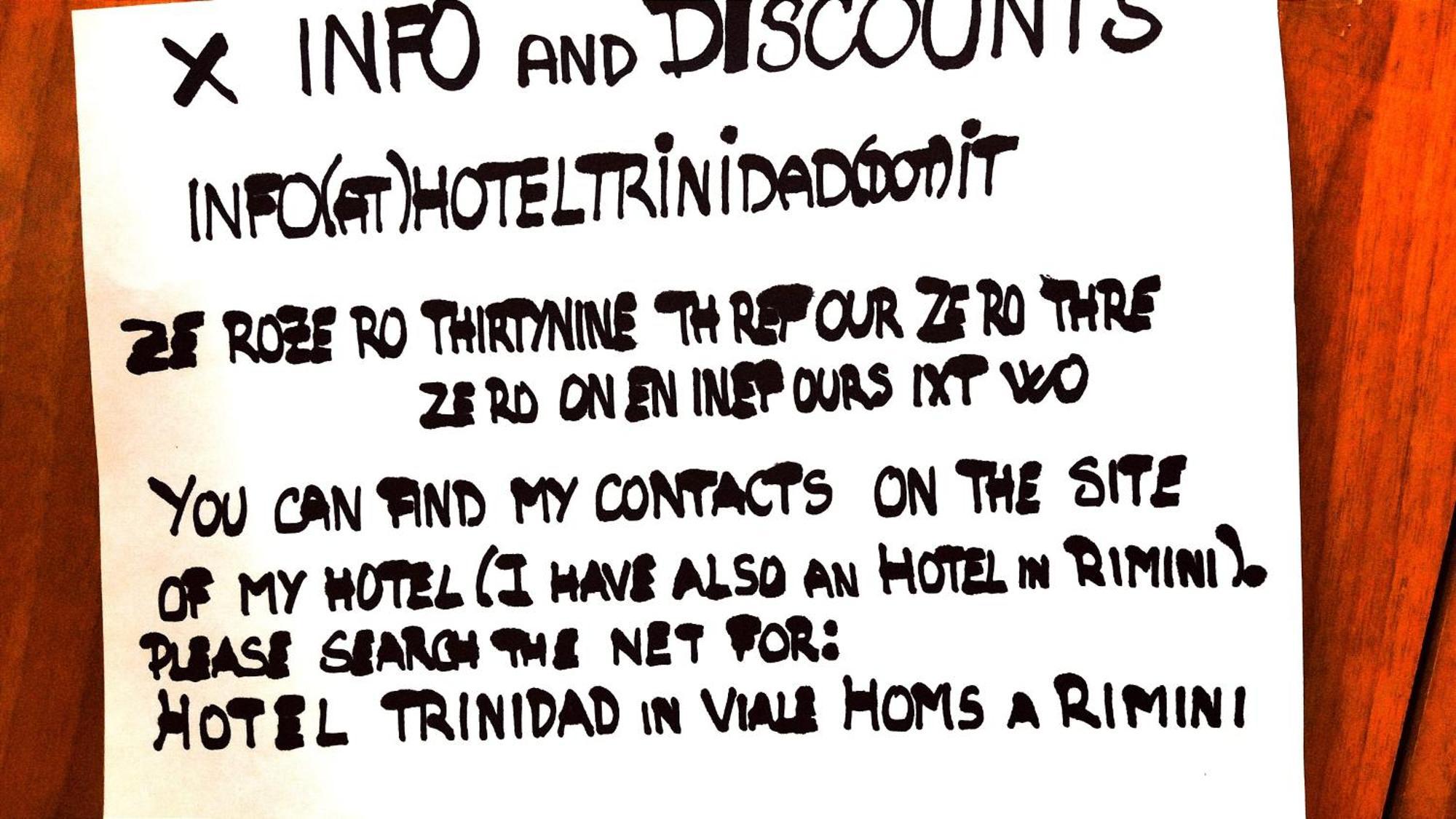 Hotel Trinidad Rimini Eksteriør billede